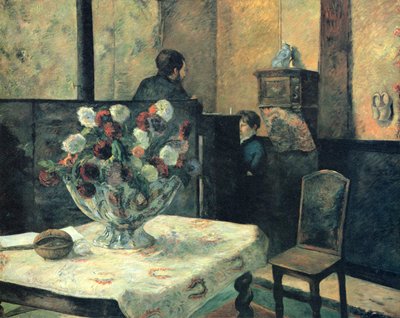 Schilderij van een interieur aan de rue Carcel door Paul Gauguin